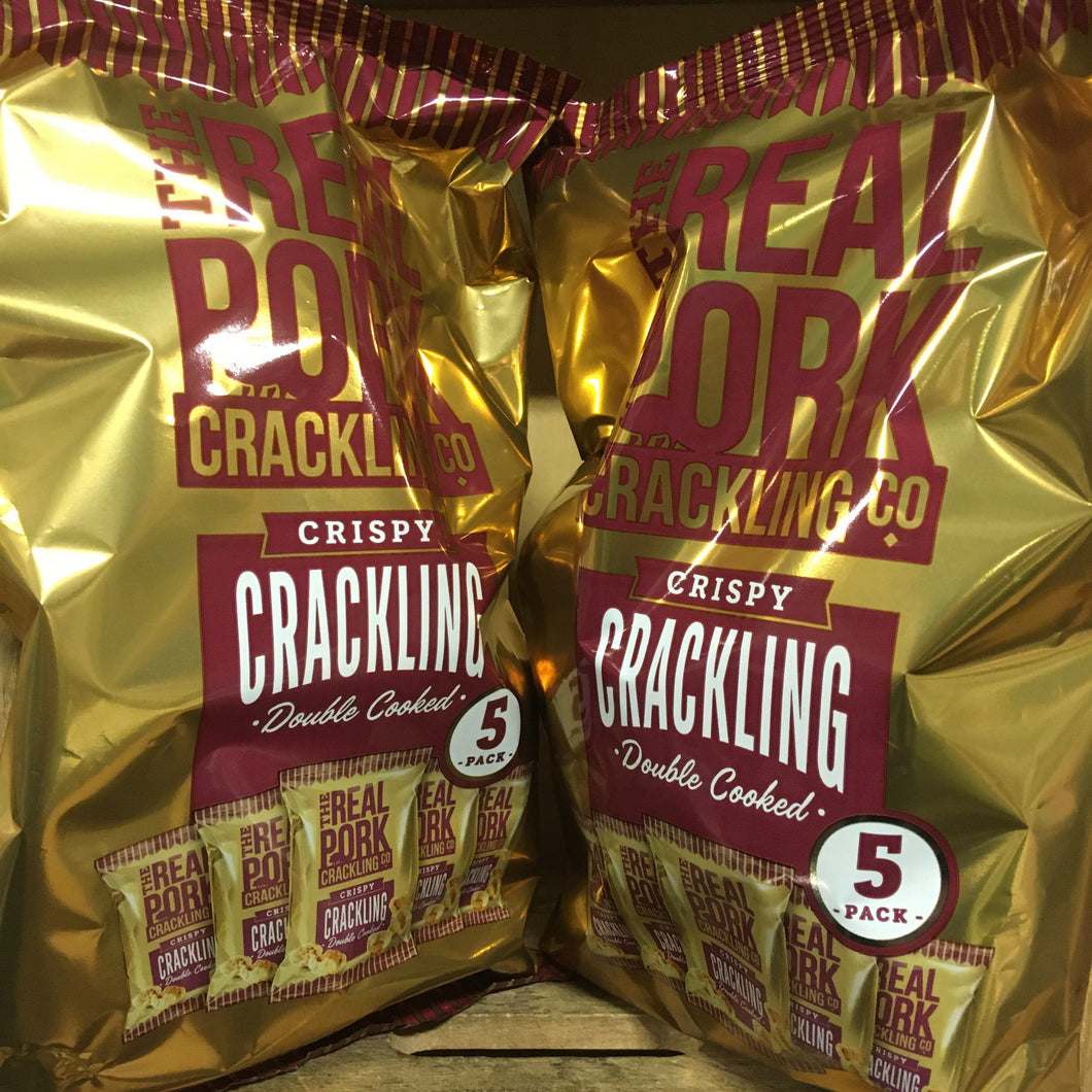 10x The Real Pork Crackling Co. Crispy Pork Crackling (2 Packs of 5x15g)