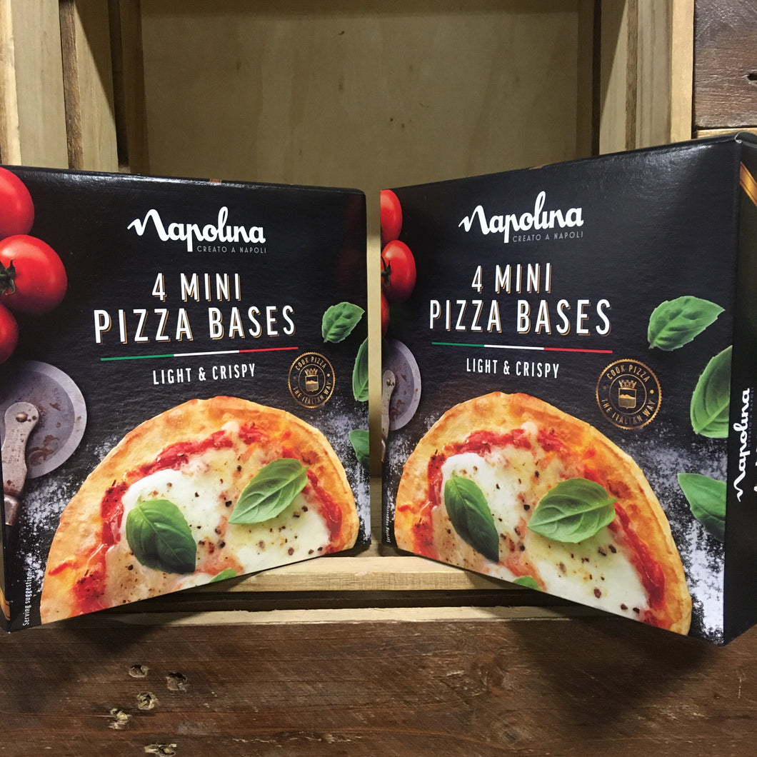 8x Napolina Mini Pizza Bases (2 Boxes of 4x75g)