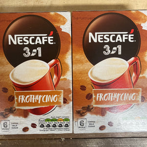12x Nescafe 3in1 Frothy'cino Sachets (2 Packs of 6x Sachets)