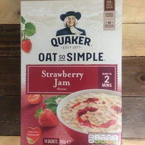 14x Quaker Oat So Simple Strawberry Jam Porridge Sachets