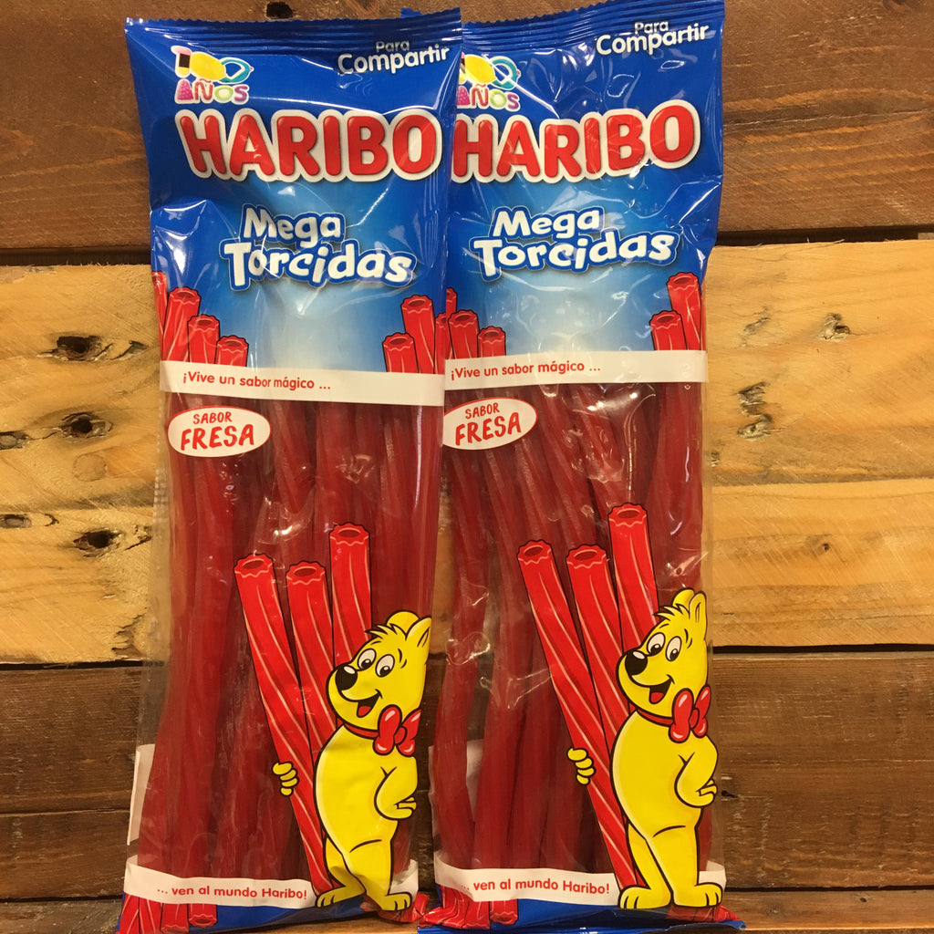 2x HARIBO MEGA TORCIDAS Strawberry Gummy Candy Sticks (2x200g) & Low ...