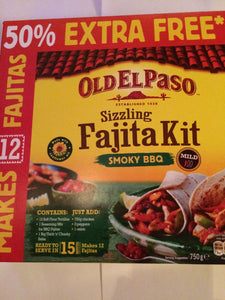 Old El Paso Sizzling Fajita Kit Smoky BBQ 50% Free