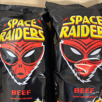 12x Space Raiders Beef Corn Snack Bags (2 Packs of 6X13g)