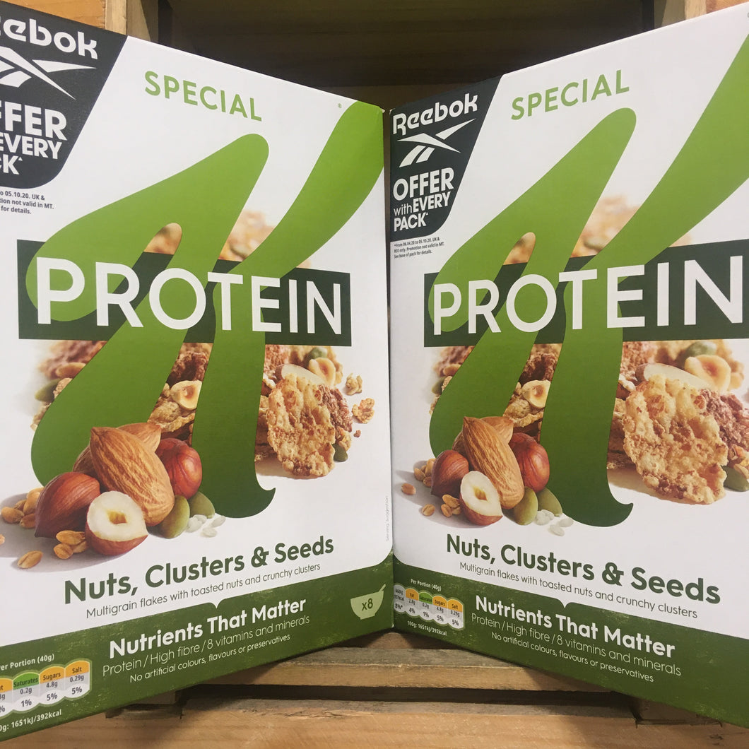 2x Kellogg's Special K Protein Nuts Clusters & Seeds Cereal (2x330g)