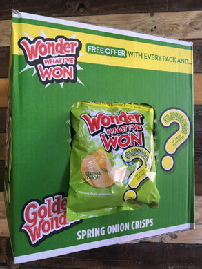 24x Golden Wonder Spring Onion Flavour Crisps (24x32.5g)