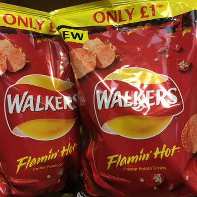 5x Walkers Flamin Hot Crisps £1 Share Bags (5x65g)