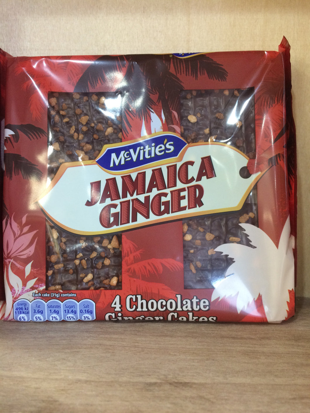 McVitie's Jamaica Ginger & Chocolate Cake Squares x4 124g