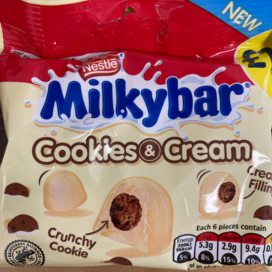 4x Milkybar Cookies & Cream White Chocolate Bites Sharing Bags (4x73g)