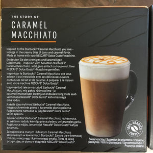 24x Nescafe Dolce Gusto Starbucks Caramel Macchiato Capsules (2 Packs of 12)