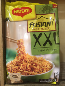 4x Maggi Fusian Pasta Oriental XXL Thai Curry Oriental Noodles Packs (4x185g)
