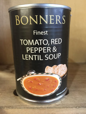 Bonners Finest Tomato, Red Pepper & Lentil Soup 400g