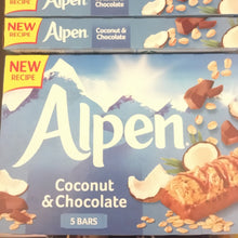 20x Alpen Coconut & Chocolate Cereal Bars (4 Packs of 5 x 29g)