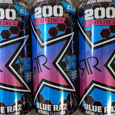 6x Rockstar XD Power Blue Raz Energy Drinks (6x500ml)