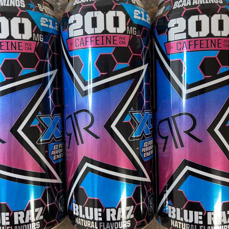 6x Rockstar XD Power Blue Raz Energy Drinks (6x500ml) | Low Price