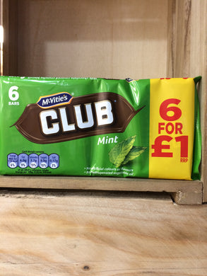 McVities Club Mint 6x Bars 132g