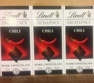 3x Lindt Excellence Dark Chilli Chocolate Bar (3x100g)