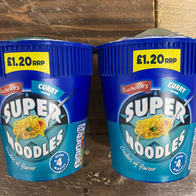 4x Batchelors Super Noodle Curry Flavour Pots (4x75g)