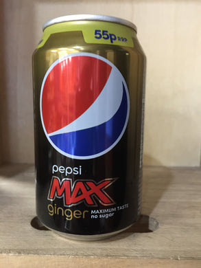 Pepsi max with ginger cans case