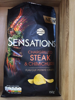 Walkers Sensations Chargrilled Steak & Chimichurri Crisps 150g