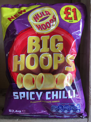 Hula Hoops Spicy Chilli Big Hoops Potato Rings 87.4g