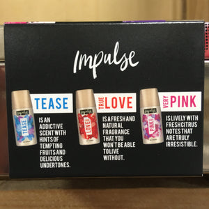 Impulse Mini Body Sprays Mini Tin Gift Set 3 Piece