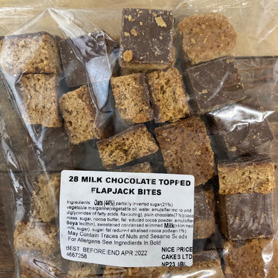 28x Milk Chocolate Topped Flapjack Bite Mis-Shapes