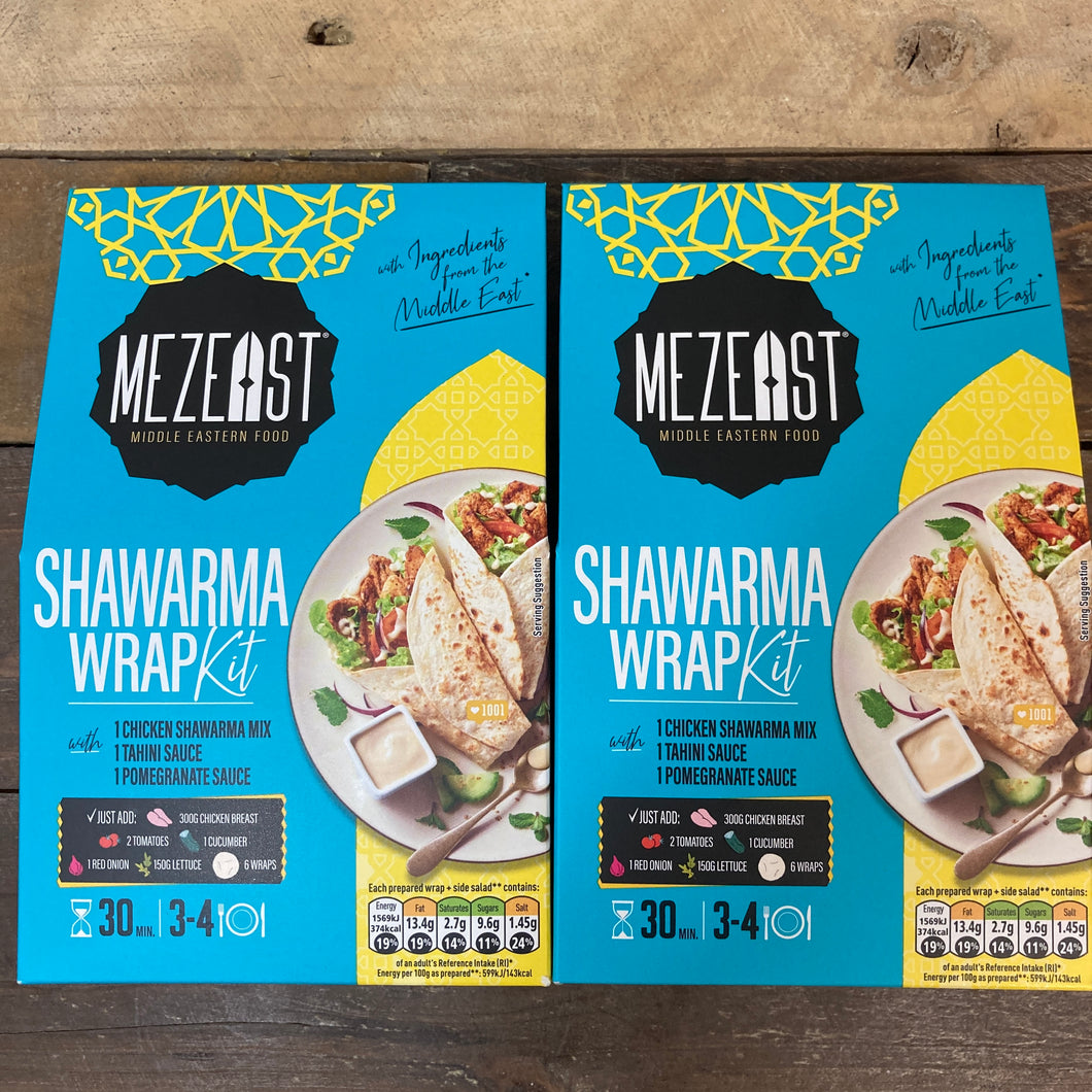 3x Mezeast Shawarma Wrap Kits (3x130g)