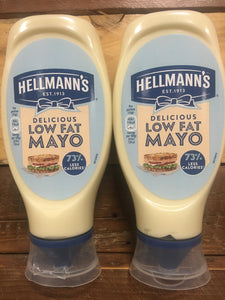 2x Hellmann's Delicious Low Fat Squeezy Mayo Bottles (2x430 ml)