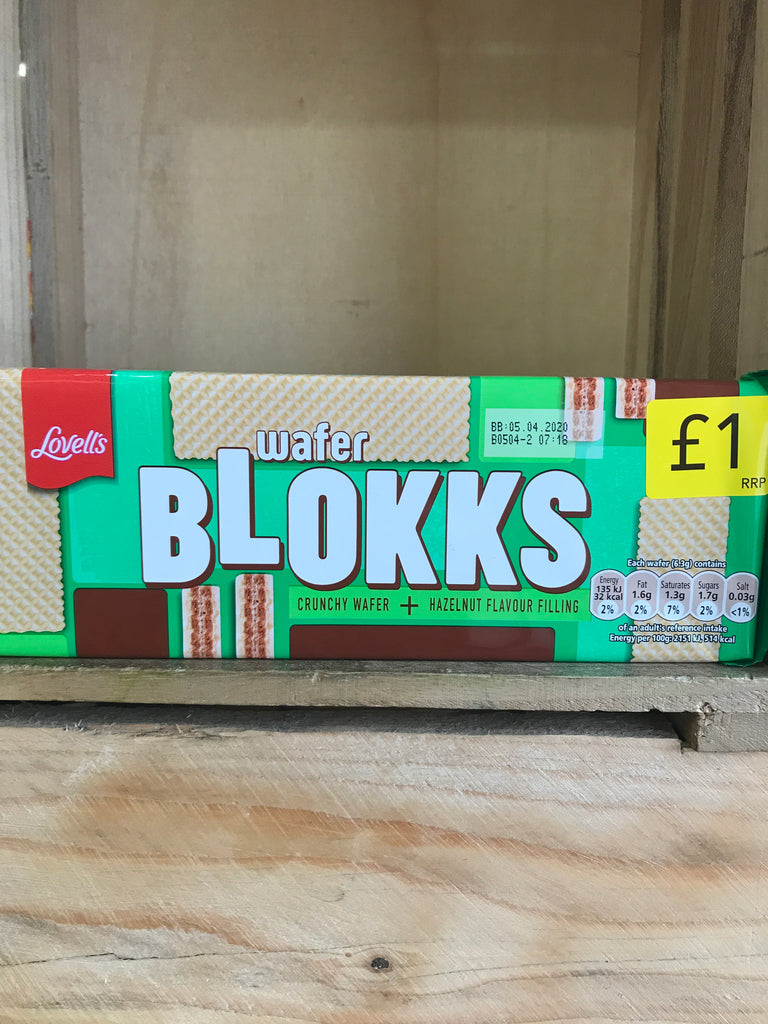Lovell's Wafer Blokks Filled with Hazelnut Flavour Filling 114g & Low ...