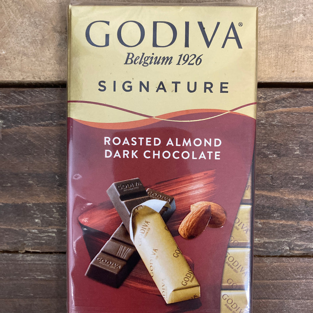 Godiva Signature Roasted Almond Dark Chocolate 8 Mini Bars