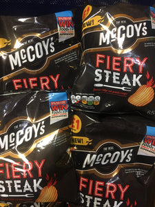 8x McCoy's Ridge Cut Fiery Steak Crisps (8x65g)