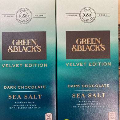 3x Green & Black's Velvet Dark Sea Salt Chocolate Bars (3x90g)