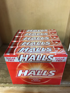 10x Halls Strawberry Wave Flavour Sugar Free (10x32g)