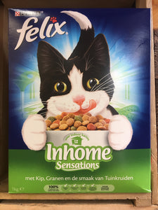 Felix Indoor Sensations Chicken, Grain and Garden Vegetables Dry Cat Food 1Kg