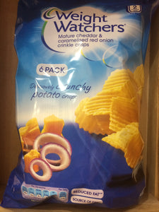 Weight Watchers Cheese & Onion Flavour Crinkle Crisps 6x Pack