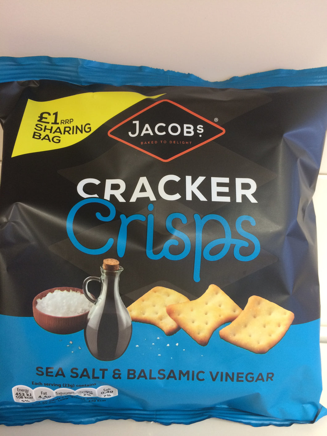 Jacobs Sea Salt & Balsamic Vinegar Cracker Crisps 95g