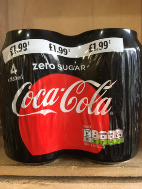 4x Coca-Cola Zero 330ml