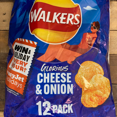 12x Walkers Cheese & Onion Crisps (12x25g)