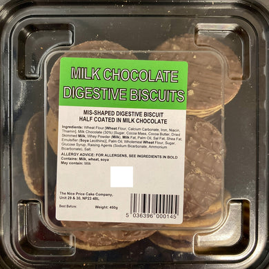 Milk Chocolate Digestive Biscuit Mis-Shapes 450g