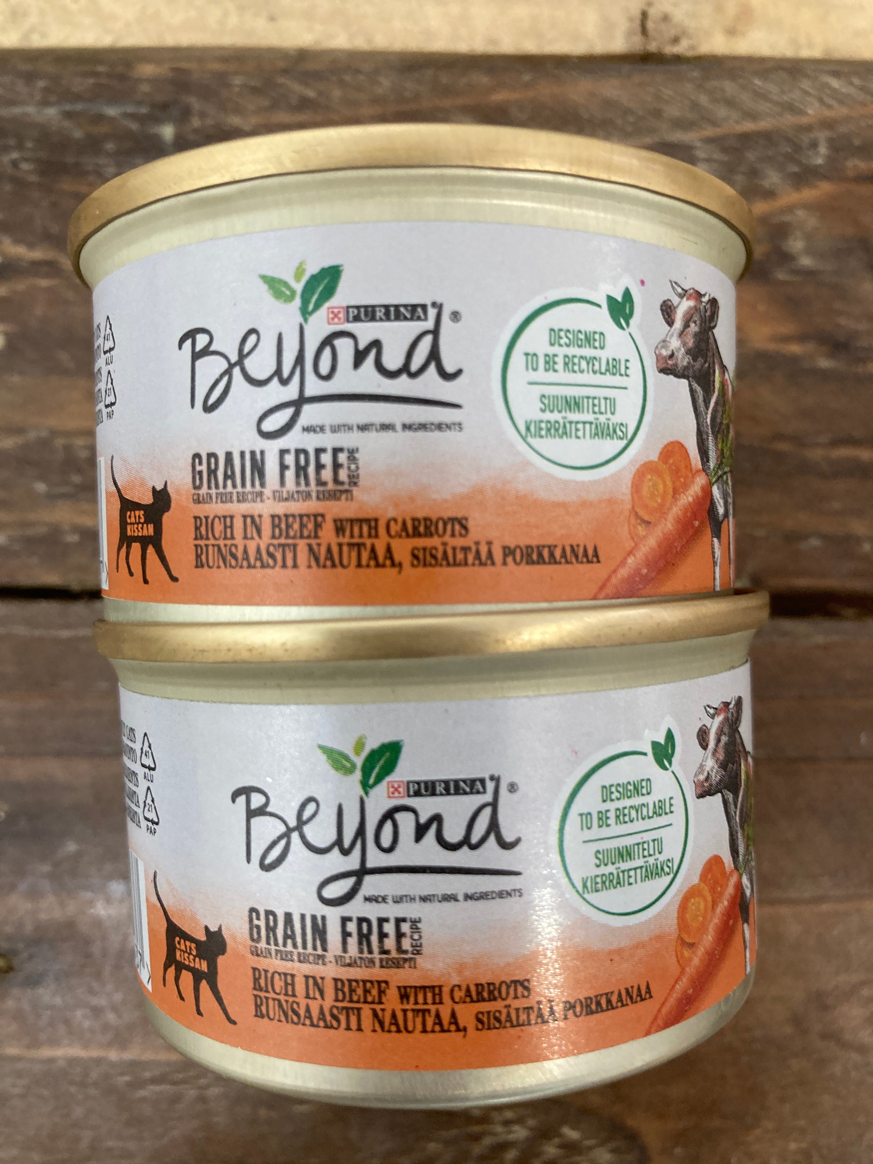 12x Purina Beyond Grain Free Cat Food Beef in Mousse (12x85g