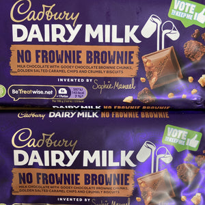 3x Cadbury Dairy Milk No Frownie Brownie Chocolate Bars (3x110g)