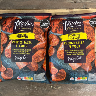 Sainsburys Taste the Difference Chorizo Salsa Crisps 150g