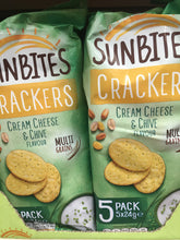 20x Sunbites Crackers Cream Cheese & Chive (4x5x24g)