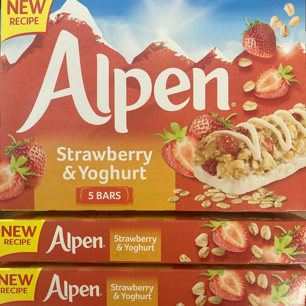 20x Alpen Strawberry & Yogurt Bars (4 Packs of 5 Bars)
