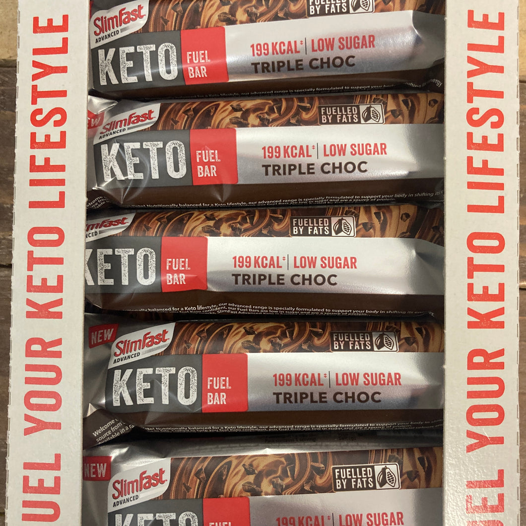 SlimFast Keto Triple Chocolate Fuel Bars