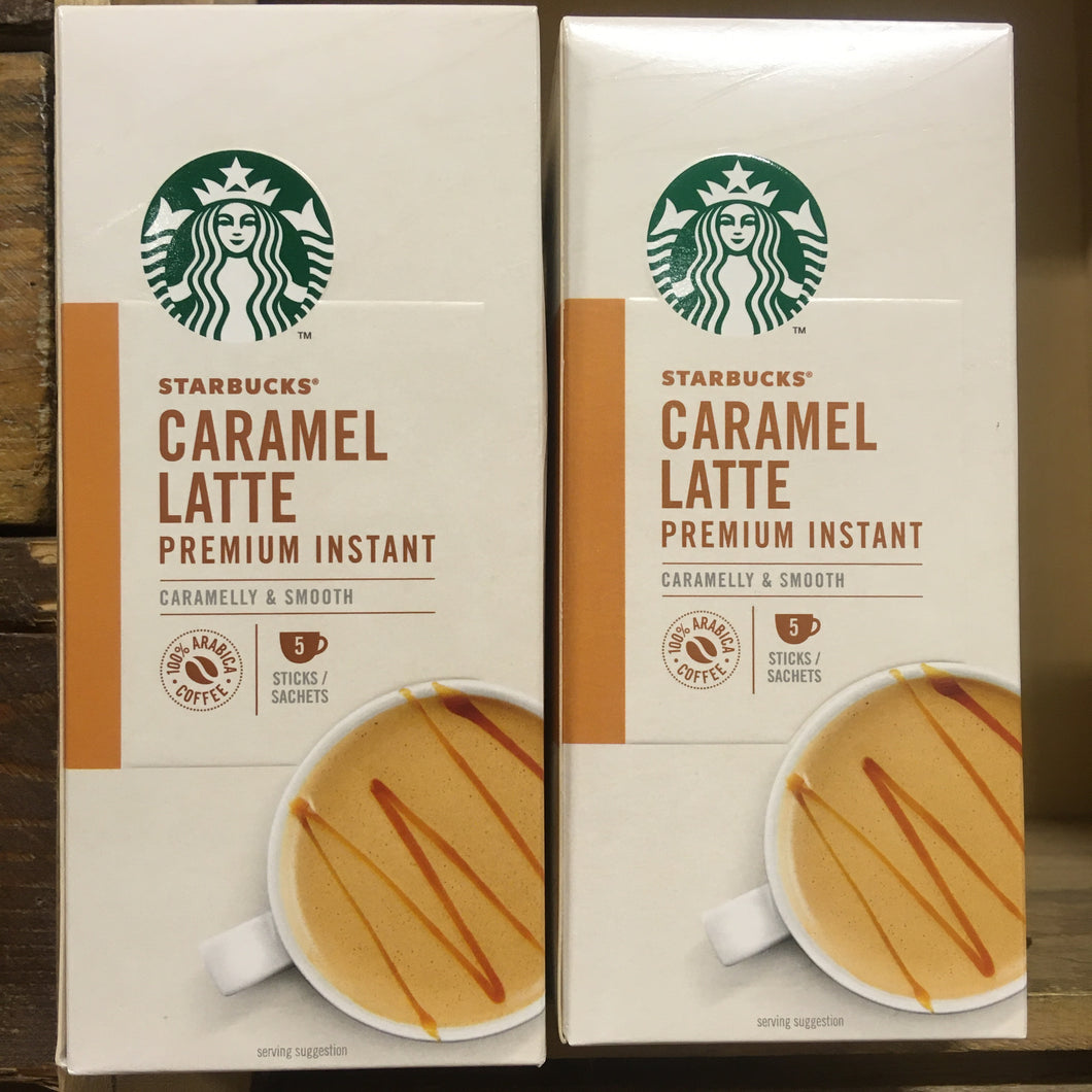 10x Starbucks Caramel Latte Premium Instant Coffee Sachets (2 Packs of 5x21.5g)