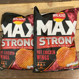 Walkers Max Strong Hot Chicken Wings Crisps 50g