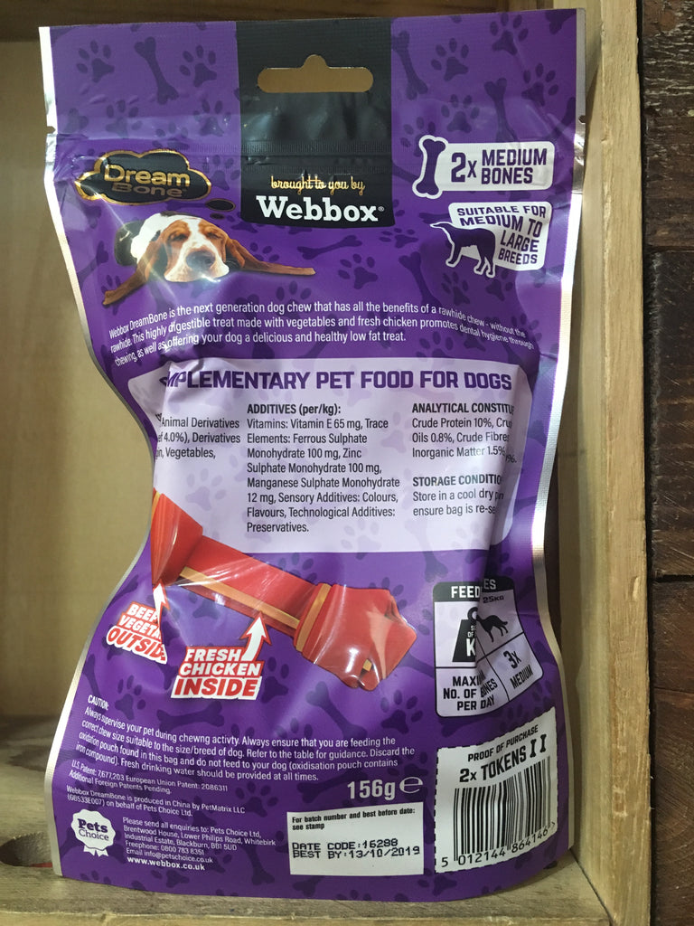 Webbox Dream Bone Beef & Vegetable 2x Medium Bones & Low Price Foods Ltd