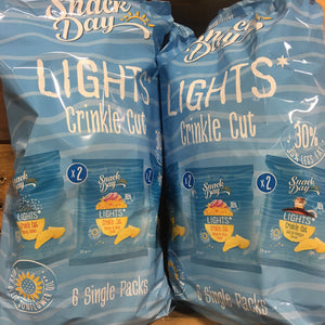 12x Snack Day Lights Variety Crinkle Cut Crisps (2 Packs of 6x25g)