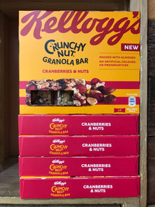 20x Kellogg's Crunchy Nut Granola Cranberries & Nuts 32g Bars (5 Packs of 4x32g)